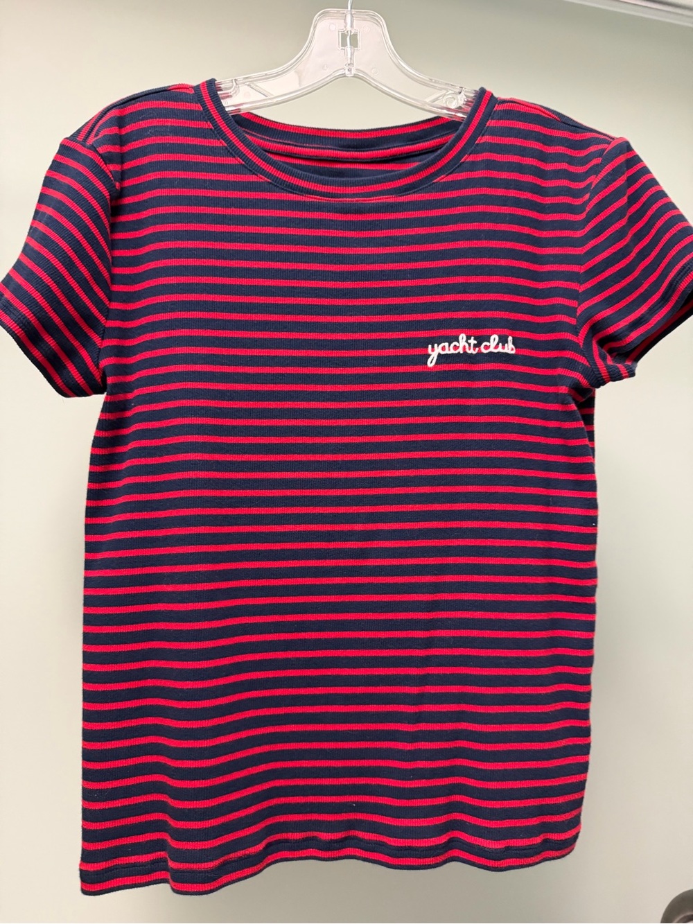 Loft Navy & Red Striped Tee